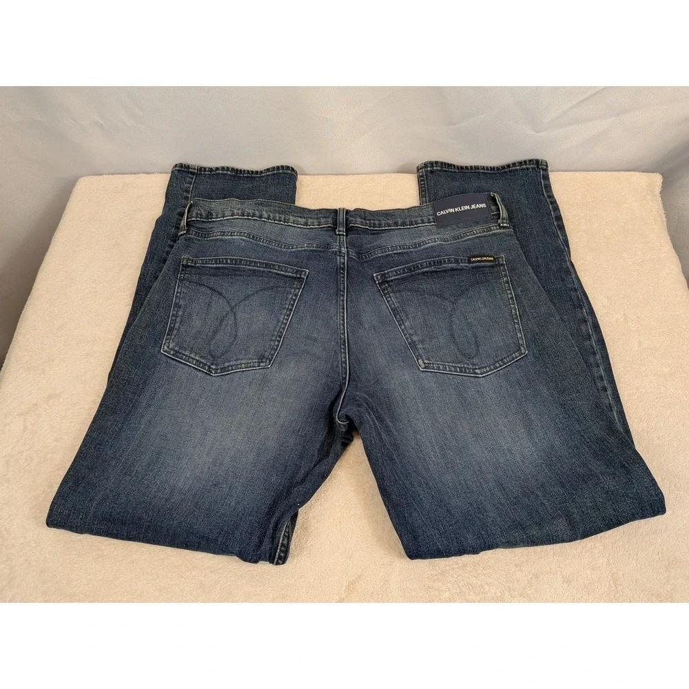 Calvin Klein Jeans Men's‎ Dark Wash Straight Leg Denim Jeans Size 36x32